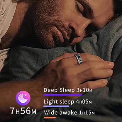 Smart Ring - Waterproof 5ATM, Bluetooth Health Tracker, Heart Rate & Sleep Monitor